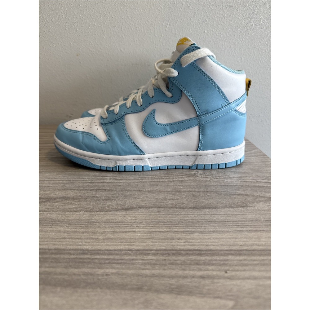 Nike Dunk High Men's Size 8 Blue Chill White Leather Retro Basketball